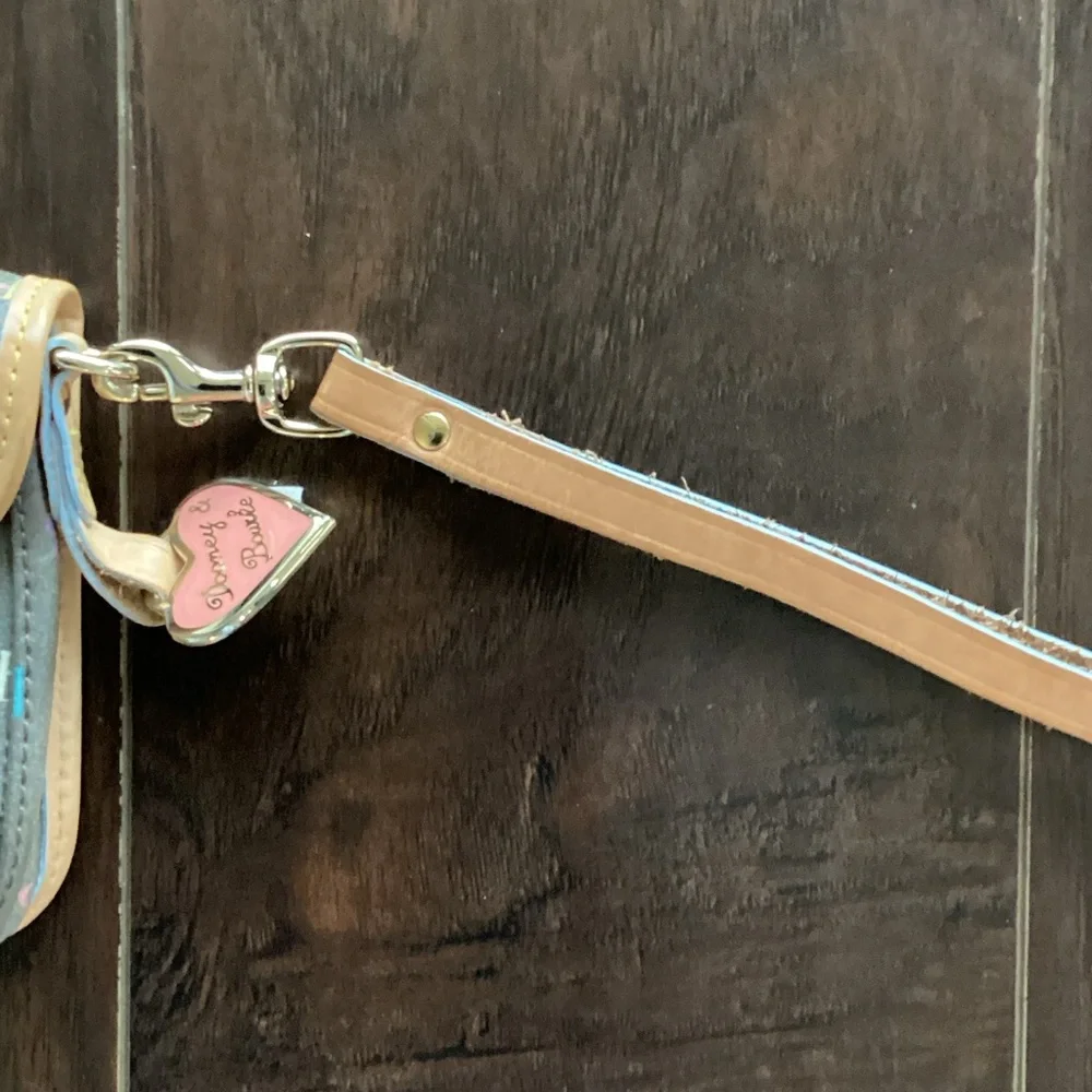 Dooney & Bourke Blue Multicolor Wristlet Phone Case